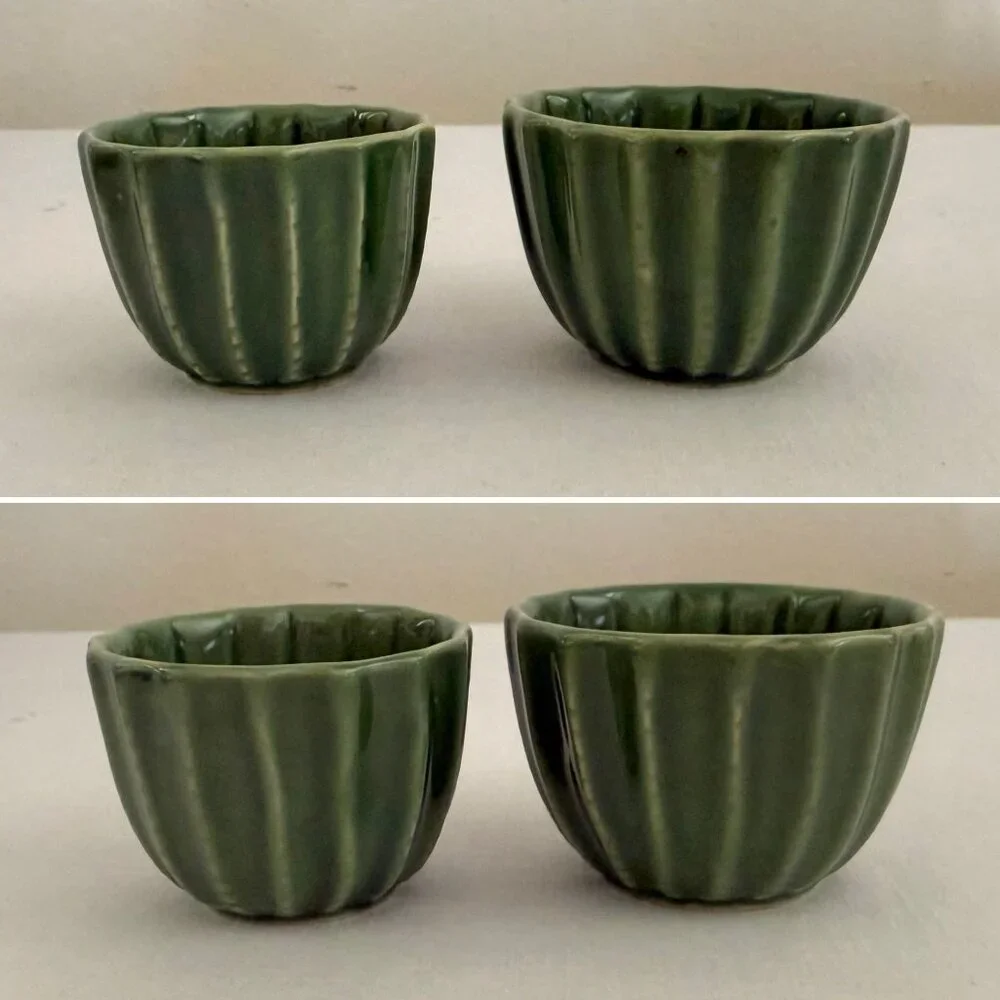 Handpainted Ceramic Measuring Cups Set Mix and Match Styles Set Rustic Cottage